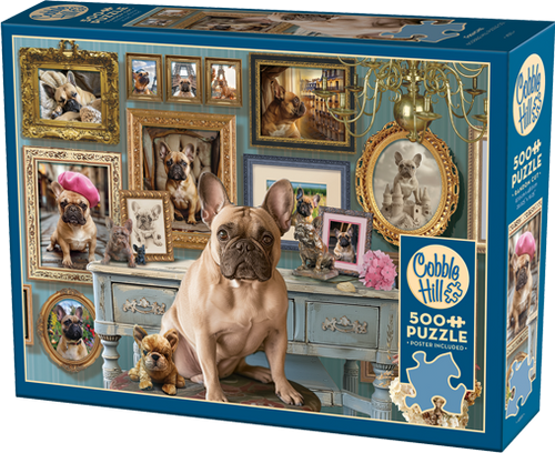 Frenchie – 500 Piece Jigsaw Puzzle (Cobble Hill) - Completed Puzzle
