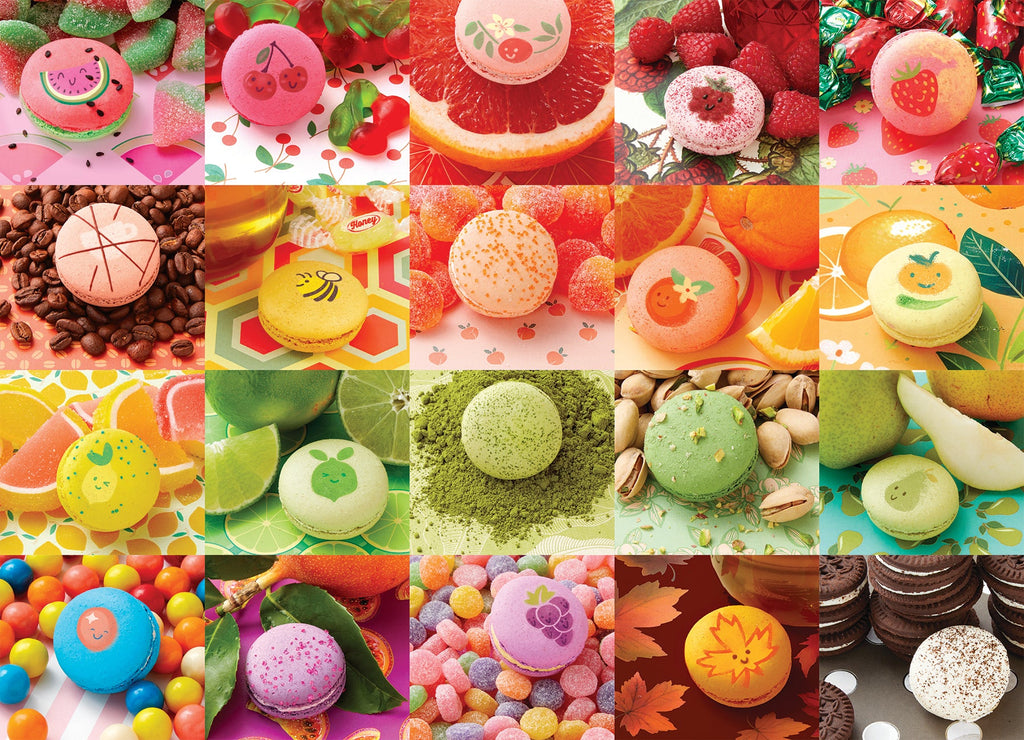 Artwork: Nom Nom Macarons – 500 Piece Jigsaw Puzzle (Cobble Hill)