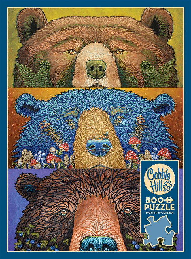 Box, straight on: Bear Eyes: Harvest – 500 Piece Jigsaw Puzzle (Cobble Hill)