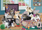 Artwork: Crafty Kittens – 500 Piece Jigsaw Puzzle (Cobble Hill)