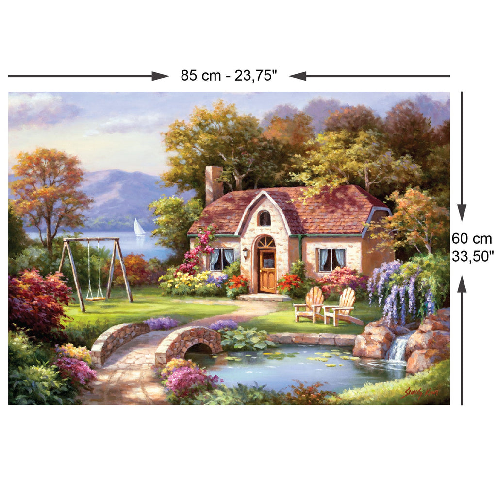Size guide: Stone Bridge Cottage – 1500 Piece Jigsaw Puzzle (Anatolian)