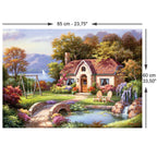 Size guide: Stone Bridge Cottage – 1500 Piece Jigsaw Puzzle (Anatolian)