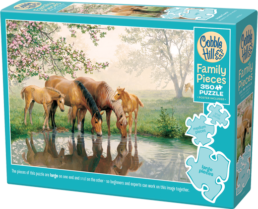 Horse Family – 350 Piece Jigsaw Puzzle (Cobble Hill)