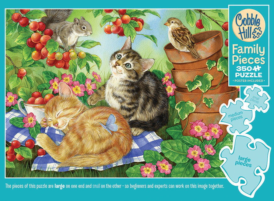 Box, straight on: Under the Cherry Tree – 350 Piece Jigsaw Puzzle (Cobble Hill)