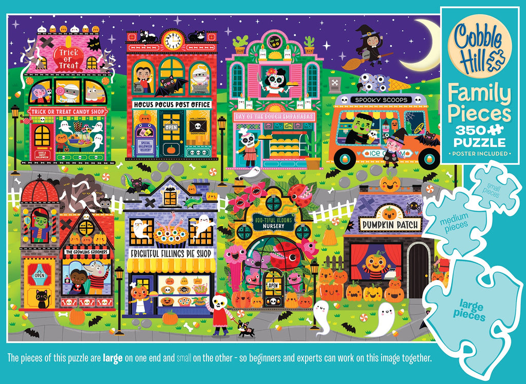 Box, straight on: Boo Town – 350 Piece Jigsaw Puzzle (Cobble Hill)