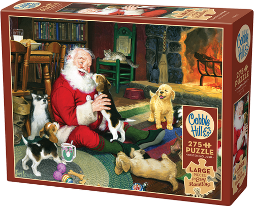 Santa's Playtime – 275 Piece Jigsaw Puzzle (Cobble Hill) - Completed Puzzle