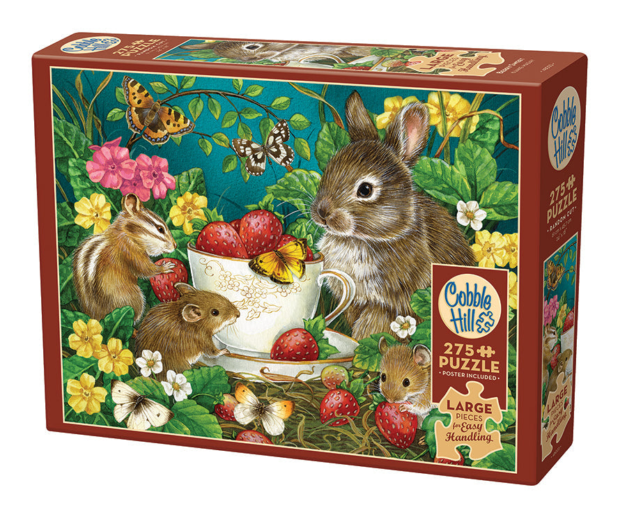 Box, turned left: Berry Sweet - 275 Piece Cobble Hill Puzzle (Large Pieces + Poster)