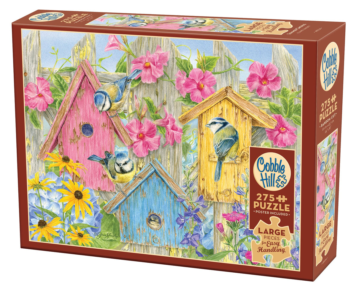 Box, turned left: Summer Chorus – 275 Piece Jigsaw Puzzle (Cobble Hill)