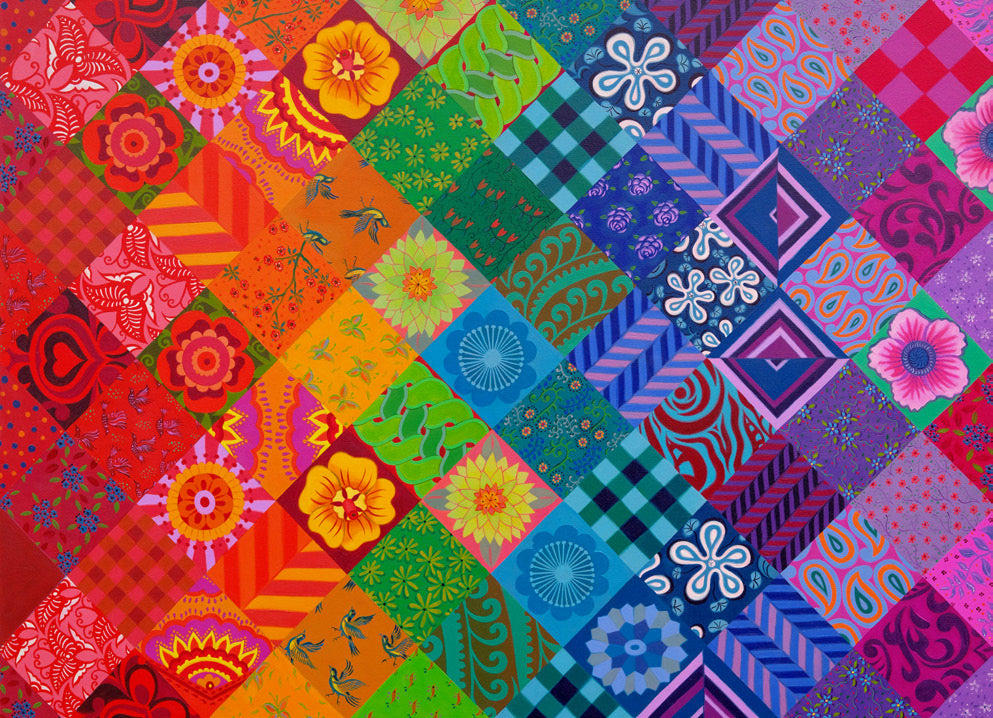 Artwork: Patchwork Rainbow – 1000 Piece Jigsaw Puzzle (House of Puzzles)