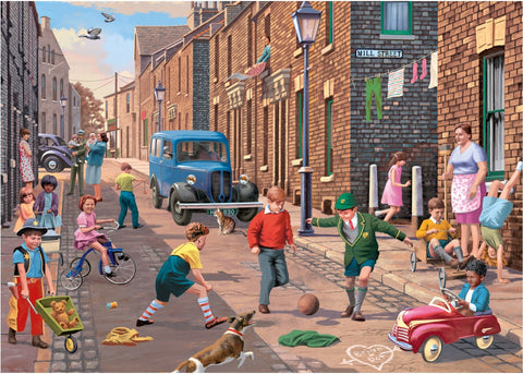 Artwork: Playing in the Street – 2 x 500 Piece Jigsaw Puzzle (Falcon de luxe)