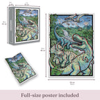 Size guide: Dinosaurs 3D – 500 Piece Jigsaw Puzzle (Cloudberries)