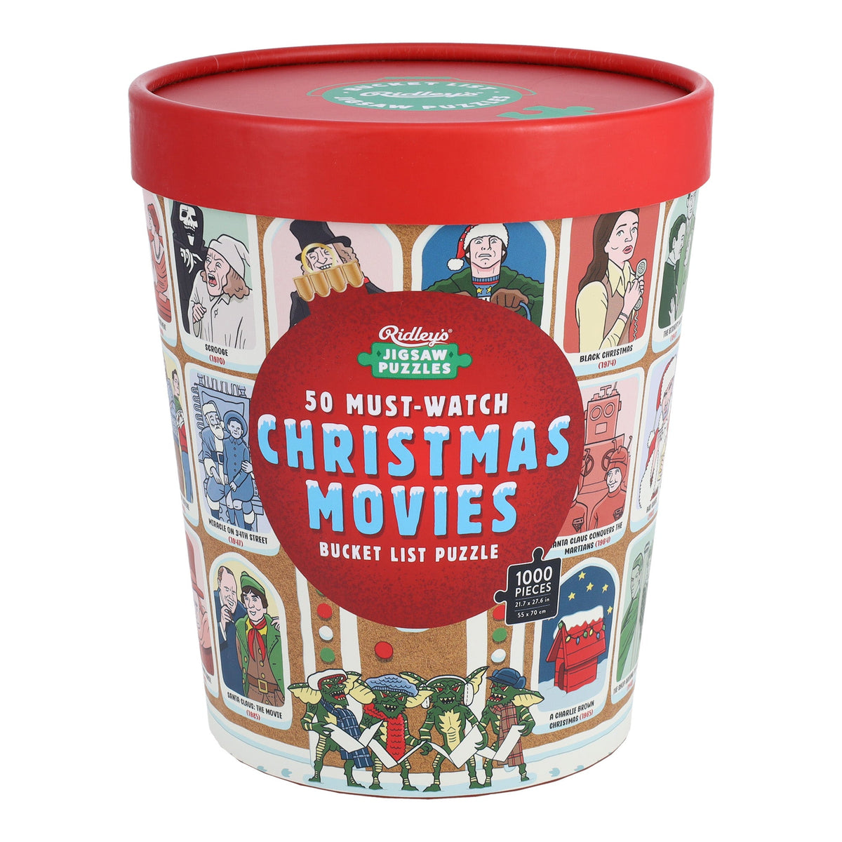 50 Must-Watch Christmas Movies Bucket List – 1000 Piece Jigsaw Puzzle (Ridley's Games)