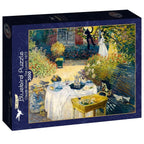 Box, turned right: Claude Monet - The Lunch, 1873 - 2000 Piece Jigsaw Puzzle (Art by Bluebird)