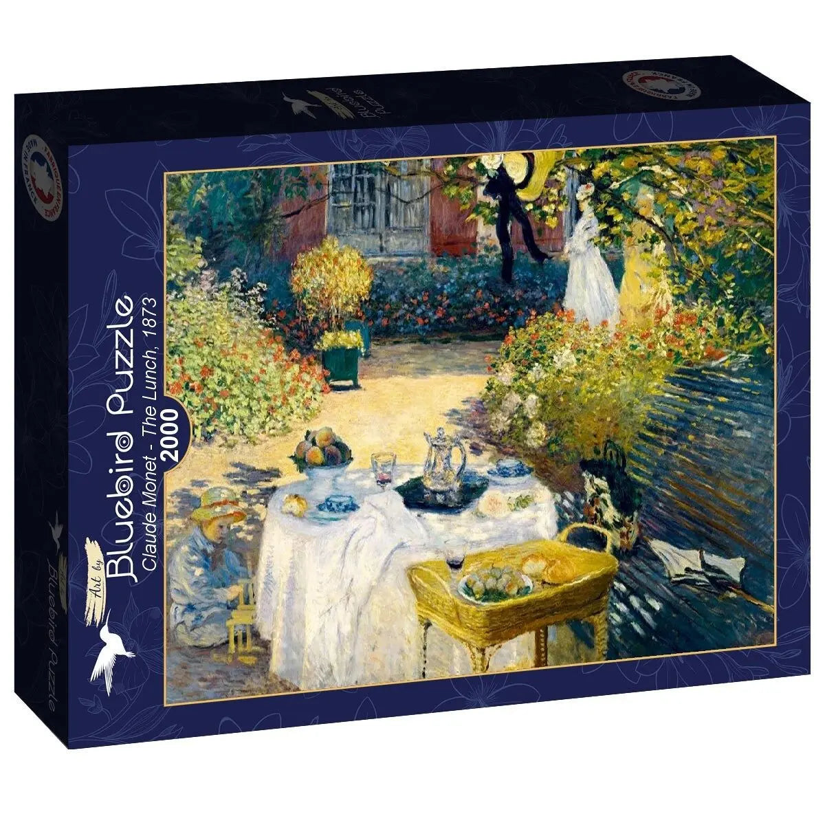 Box, turned right: Claude Monet - The Lunch, 1873 - 2000 Piece Jigsaw Puzzle (Art by Bluebird)