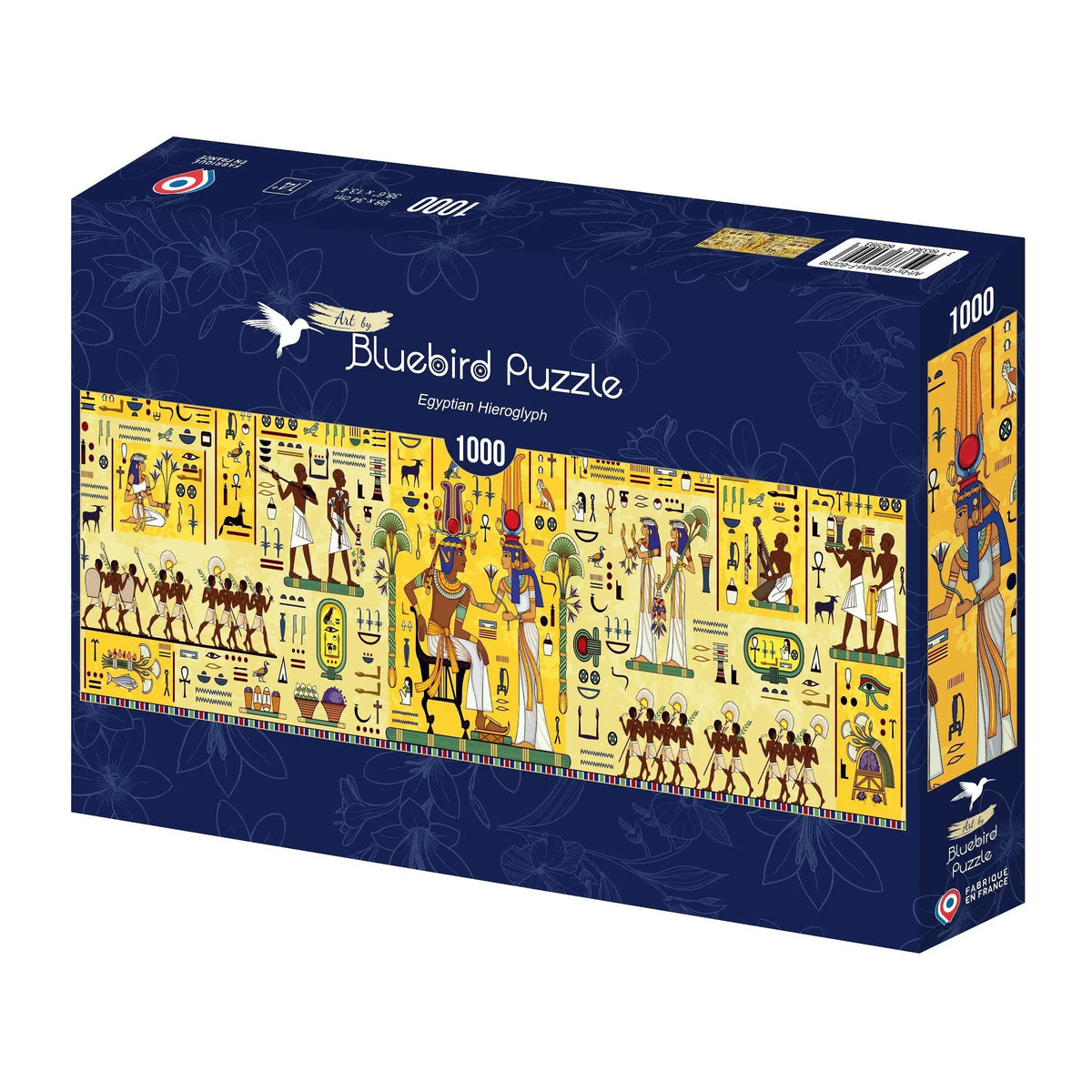 Box, turned left: Egyptian Hieroglyph - 1000 Piece Jigsaw Puzzle (Art by Bluebird)