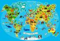 Artwork: World Travel Map - 300 Piece Jigsaw Puzzle (Bluebird)