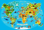 Artwork: World Travel Map - 300 Piece Jigsaw Puzzle (Bluebird)