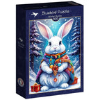 Box, turned right: Winter Bunny - 500 Piece Jigsaw Puzzle (Bluebird)