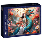 Box, turned right: Blue Dragon - 500 Piece Jigsaw Puzzle (Bluebird)