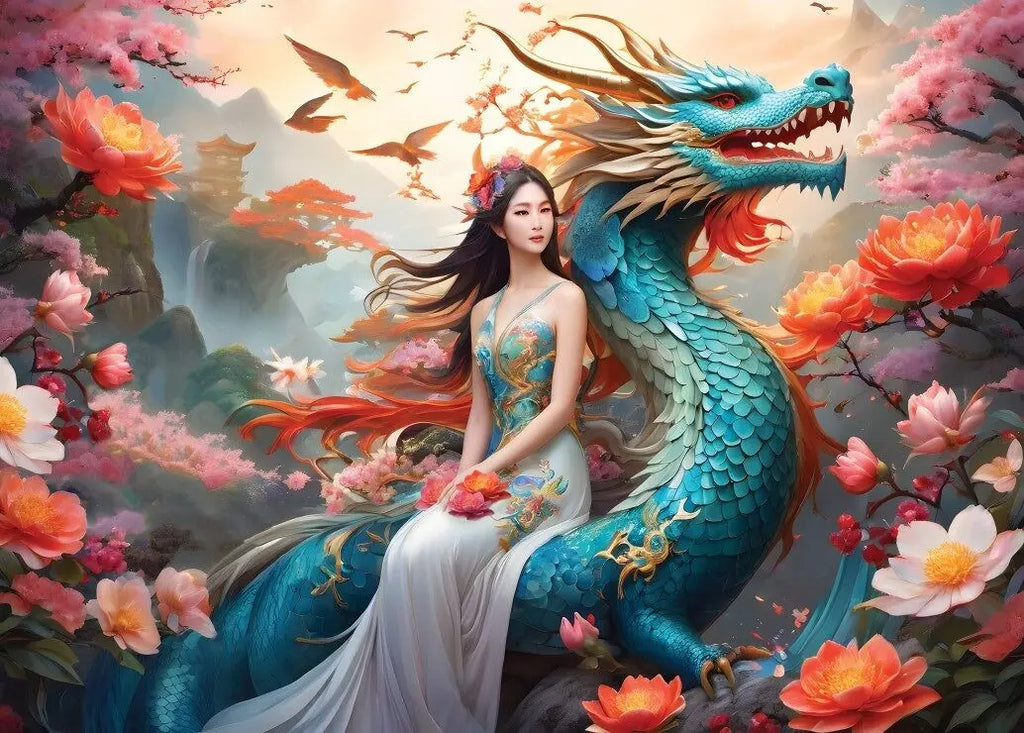 Artwork: Blue Dragon - 500 Piece Jigsaw Puzzle (Bluebird)