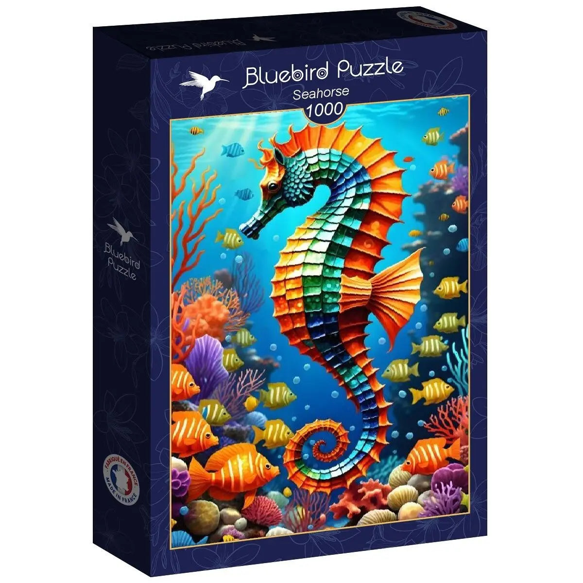 Box, turned left: Seahorse - 1000 Piece Jigsaw Puzzle (Bluebird)