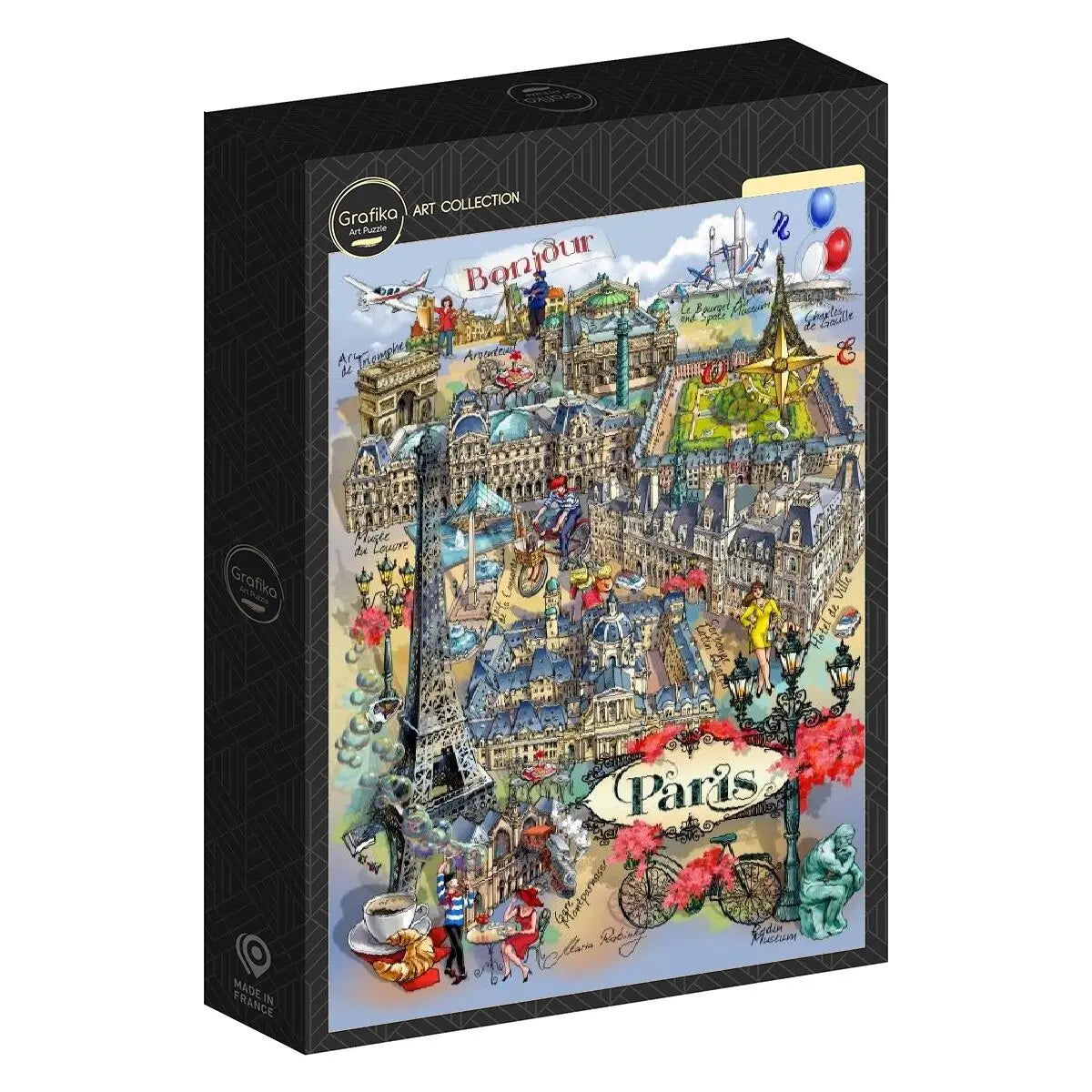 Box, turned right: Paris Collage - 1000 Piece Jigsaw Puzzle (Grafika)