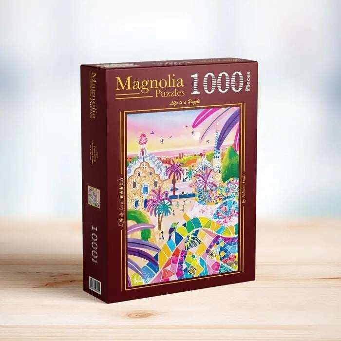 Box, turned right: Park Güell - 1000 Piece Jigsaw Puzzle (Magnolia)