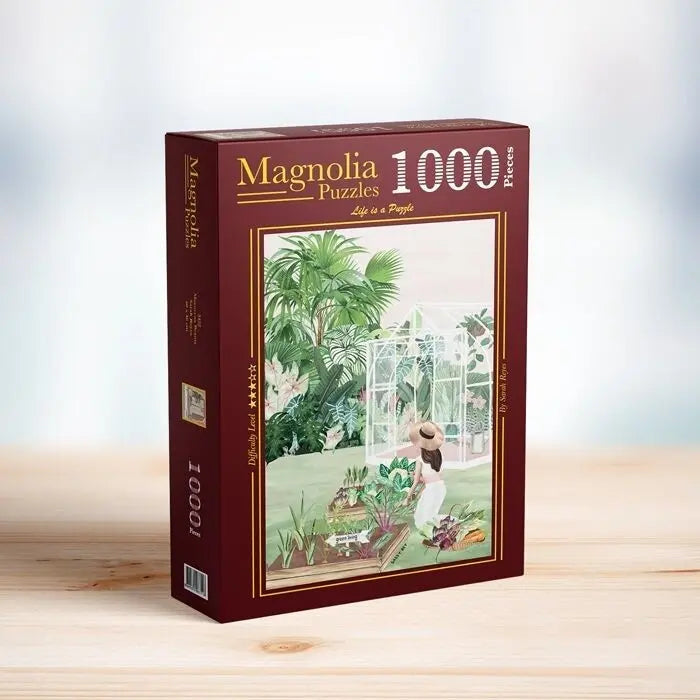 Box, turned right: Green Living - 1000 Piece Jigsaw Puzzle (Magnolia)