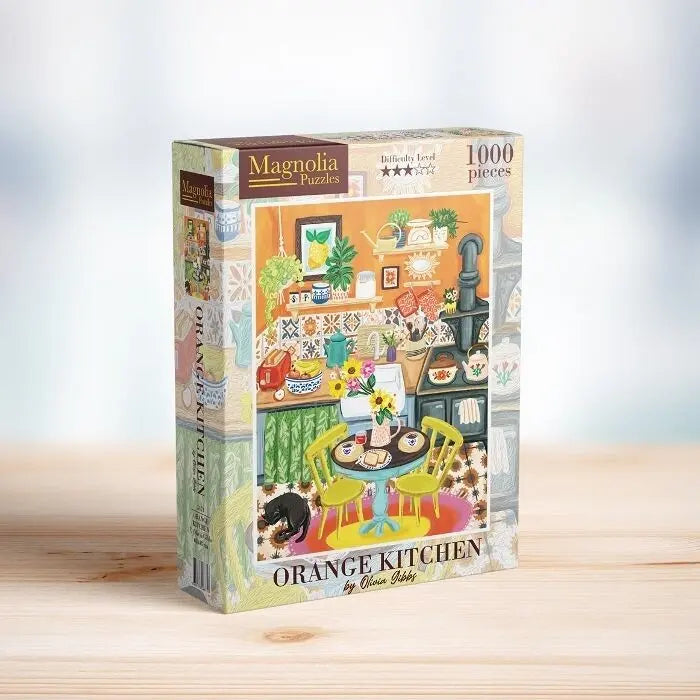 Box, turned right: Orange Kitchen - 1000 Piece Jigsaw Puzzle (Magnolia)