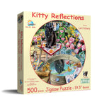 Box, turned left: Kitten Reflections - 500 Piece Jigsaw Puzzle (Sunsout)