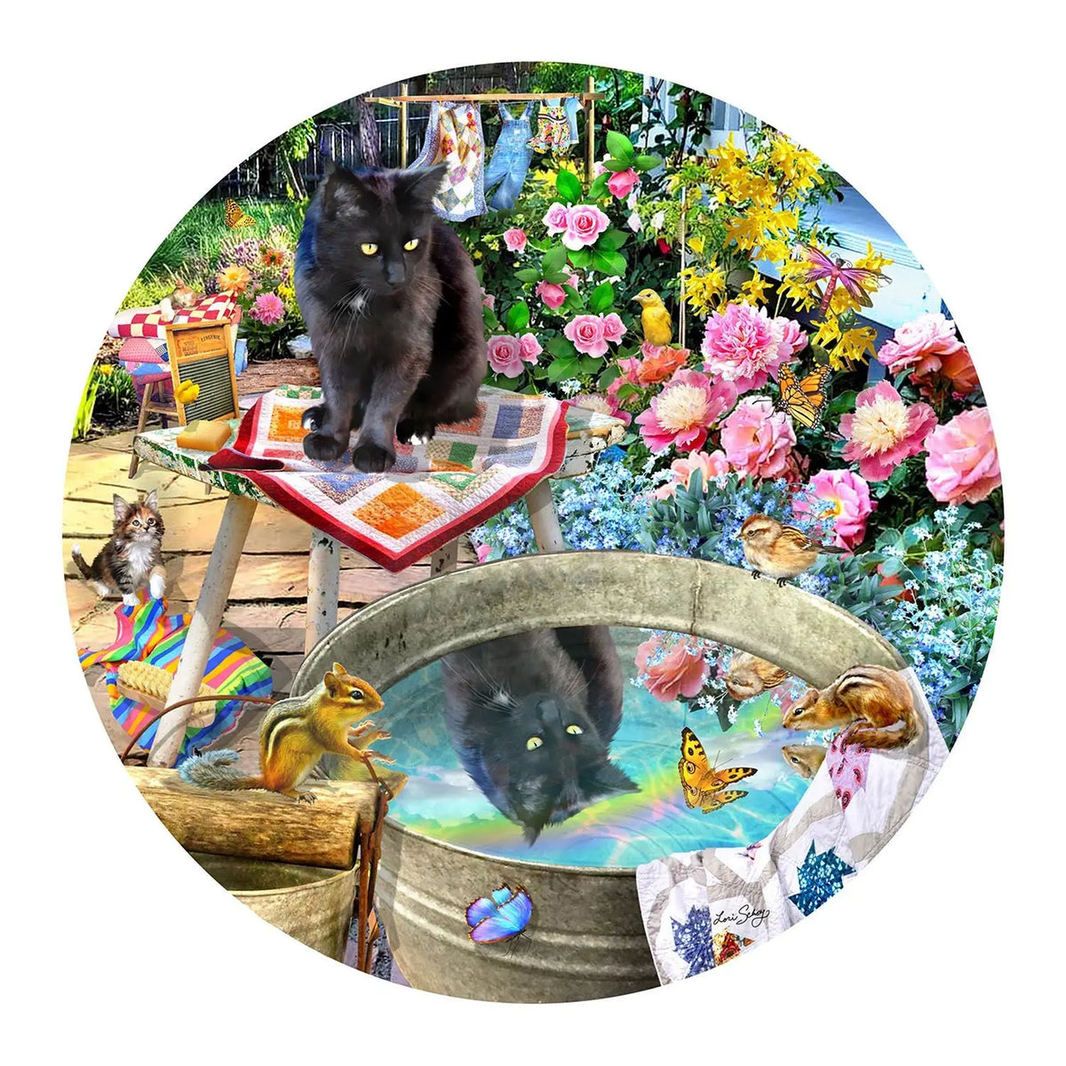 Artwork: Kitten Reflections - 500 Piece Jigsaw Puzzle (Sunsout)