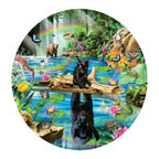 Artwork: Panther Reflections - 500 Piece Jigsaw Puzzle (Sunsout)