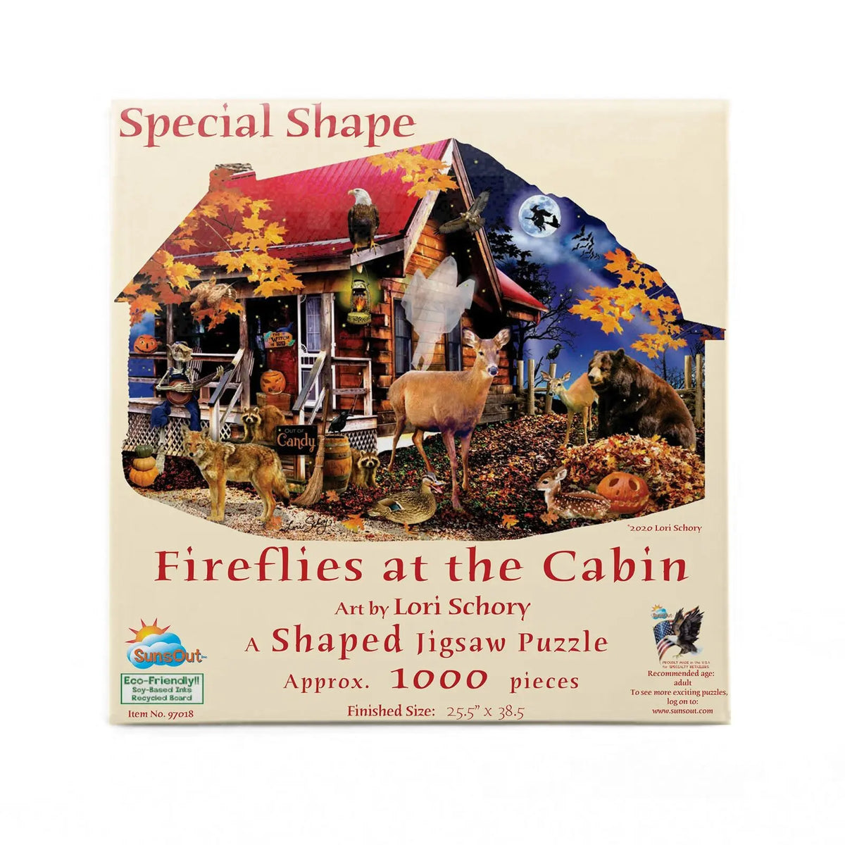 Box, straight on: Fireflies at the Cabin - 1000 Piece Jigsaw Puzzle (Sunsout)