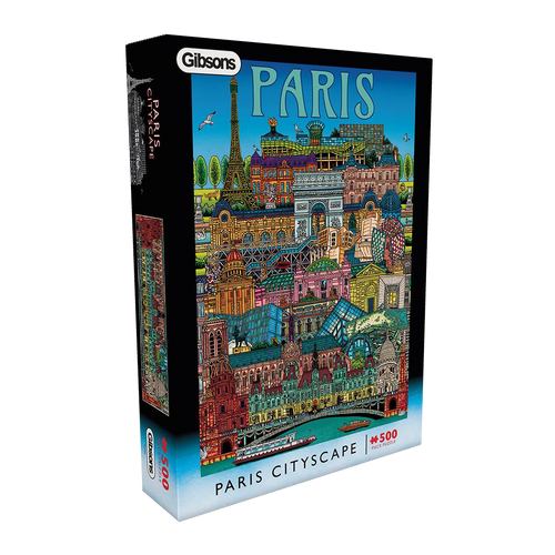 Paris Cityscape – 500 Piece Jigsaw Puzzle (Gibsons) - Completed Puzzle