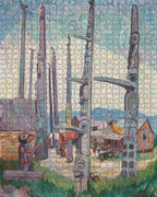 Totem Poles by Emily Carr – 1000 Piece Jigsaw Puzzle (Pomegranate)