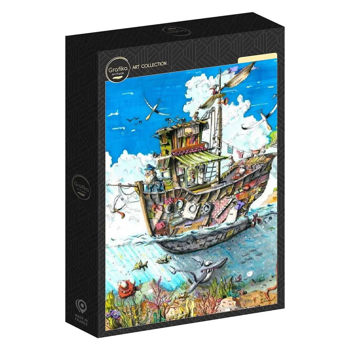 Box, turned right: Storming the Waves - 1000 Piece Jigsaw Puzzle (Grafika)