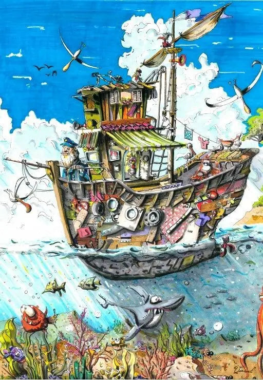 Artwork: Storming the Waves - 1000 Piece Jigsaw Puzzle (Grafika)