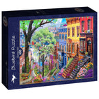 Box, turned right: Spring Hill - 500 Piece Jigsaw Puzzle (Bluebird)