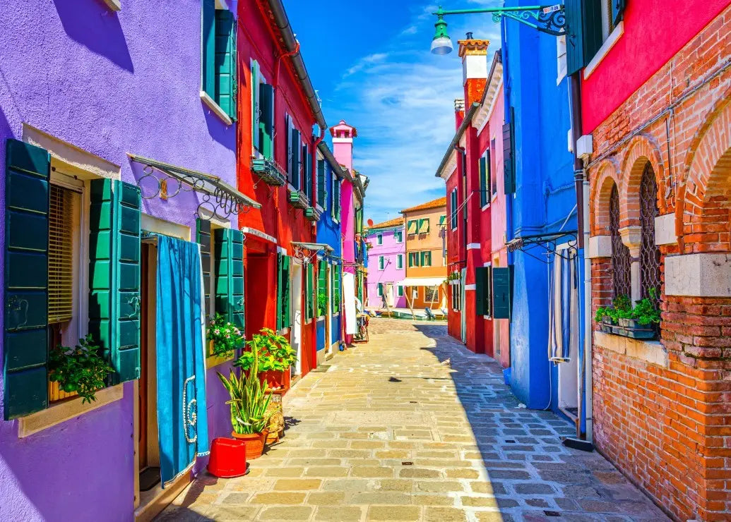 Artwork: Colorful Houses - Burano - 500 Piece Jigsaw Puzzle (Bluebird)