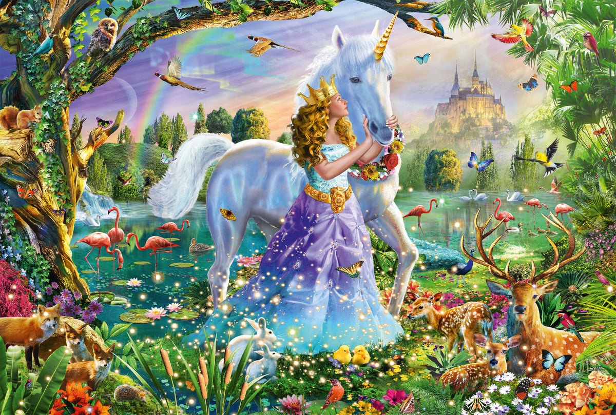 Artwork: Princess Unicorn and Castle – 150 Piece Jigsaw Puzzle (Schmidt)