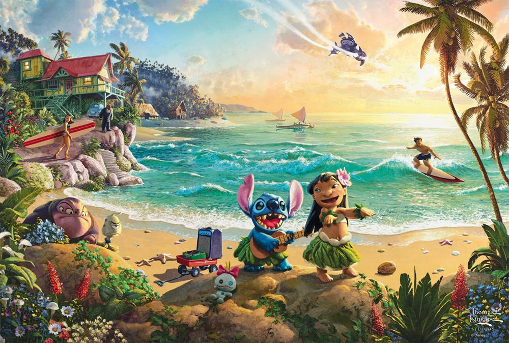 Artwork: Disney Lilo and Stitch by Thomas Kinkade – 200 Piece Jigsaw Puzzle (Schmidt)