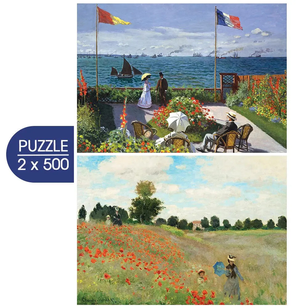 Artwork: Monet's Art: Terrace at Sainte-Adresse - Poppy - 500 Piece Jigsaw Puzzle (Grafika)