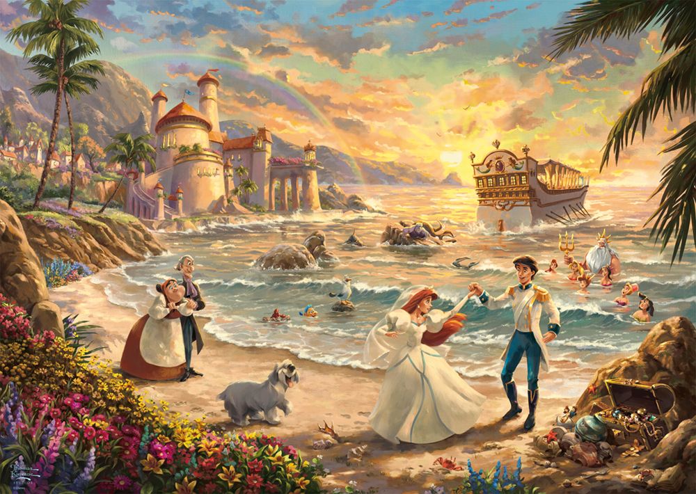 Artwork: Disney The Little Mermaid Celebration of Love by Thomas Kinkade – 1000 Piece Jigsaw Puzzle (Schmidt)