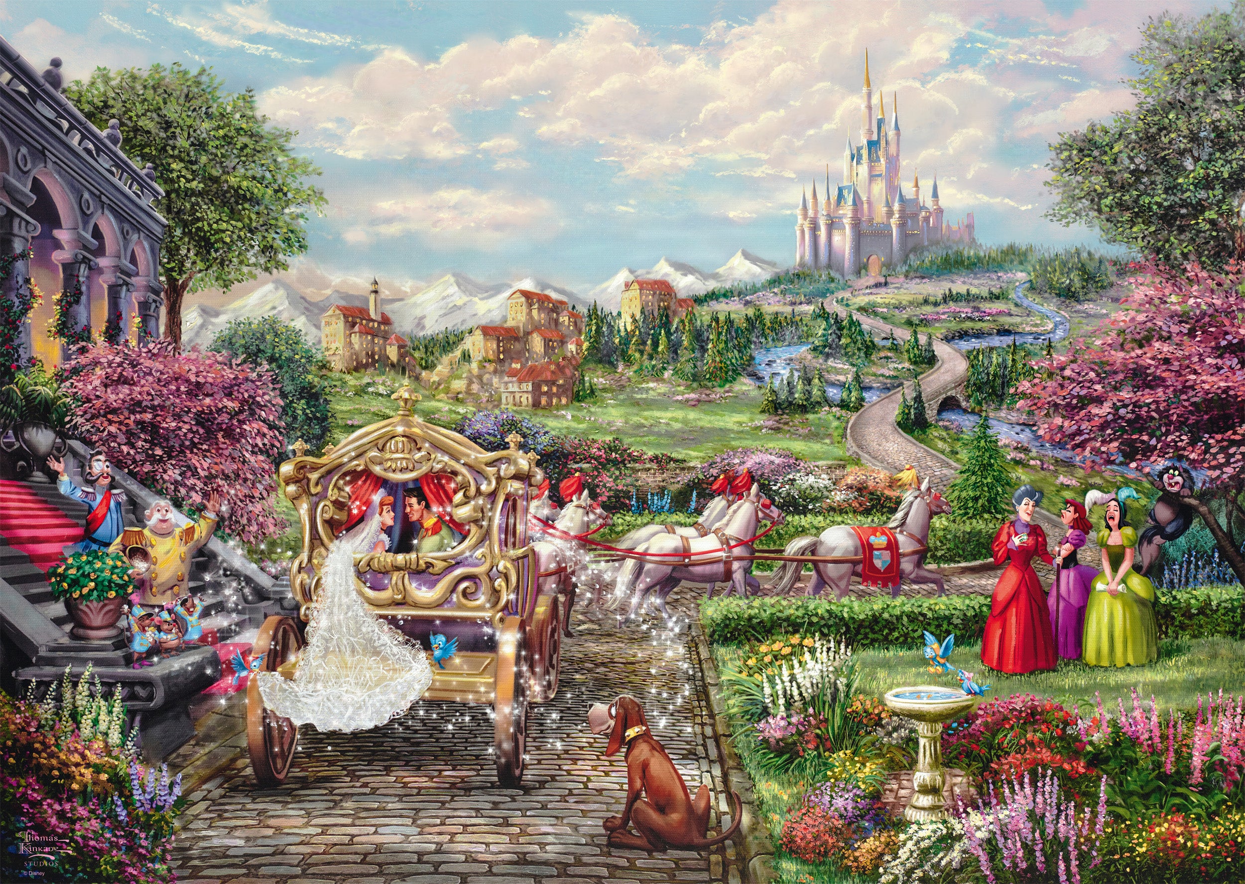 Disney Cinderella - Happily Ever After by Thomas Kinkade – 1000 Piece Jigsaw Puzzle (Schmidt)