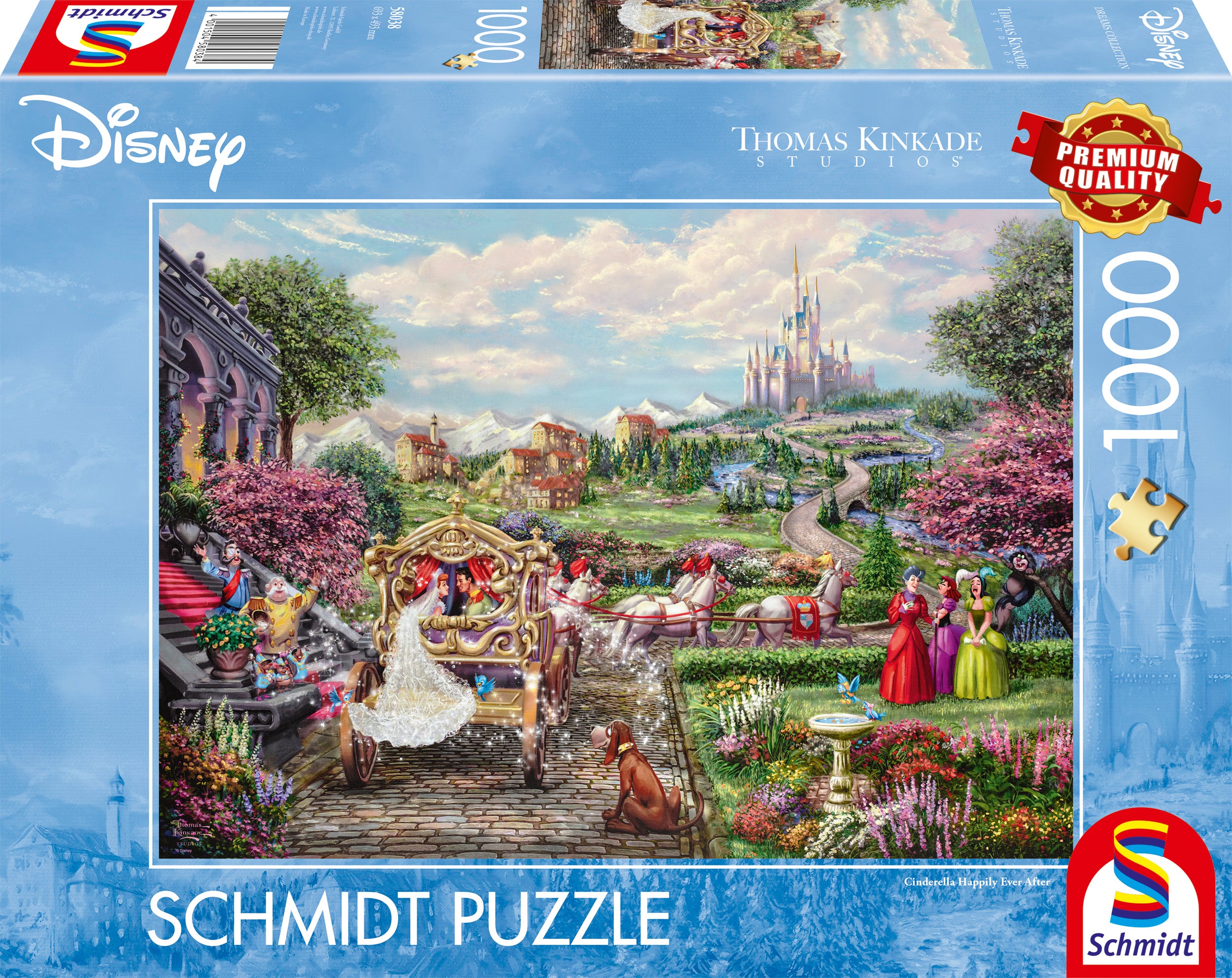 Disney Cinderella - Happily Ever After by Thomas Kinkade – 1000 Piece Jigsaw Puzzle (Schmidt)