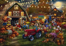 Disney Mickey and Minnie Pumpkin Festival by Thomas Kinkade - 1000 Piece Jigsaw Puzzle (Schmidt)