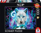 Neon Arctic Wolf by Sheena Pike – 1000 Piece Jigsaw Puzzle (Schmidt)