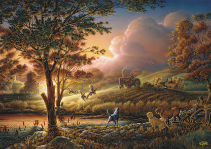 Shmidt - Terry Redlin: Sun Gold over Ripe Fields - 1000 Piece Jigsaw Puzzle