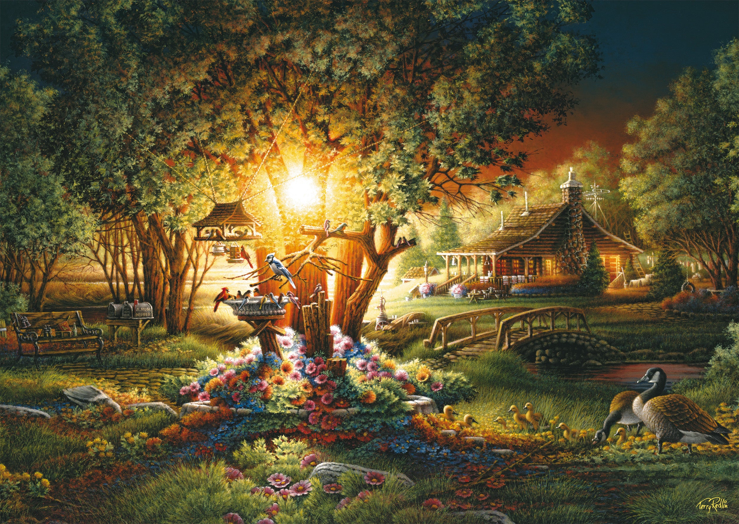 Magnificent Spring Glow by Terry Redlin – 1000 Piece Jigsaw Puzzle (Sh ...