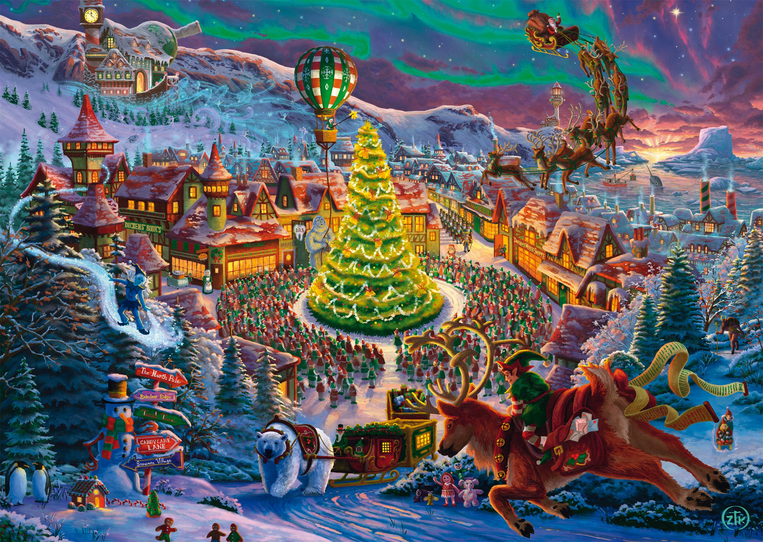 Santa’s North Pole by Zac Kinkade - 1000 Piece Jigsaw Puzzle (Schmidt)